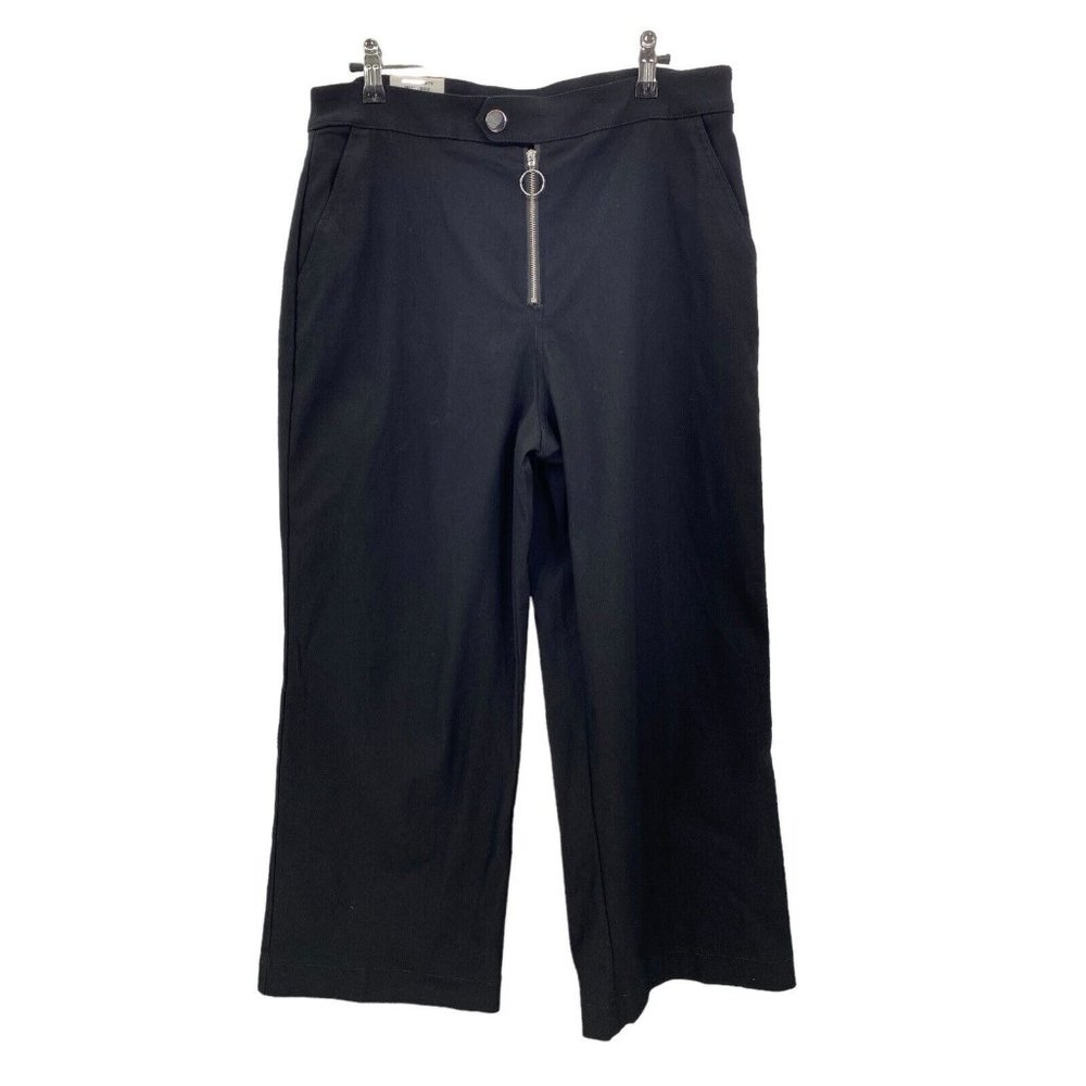 INC International Concept Womens Size 10 Black Wide Leg Pants Zipper NWT Career - Picture 2 of 9